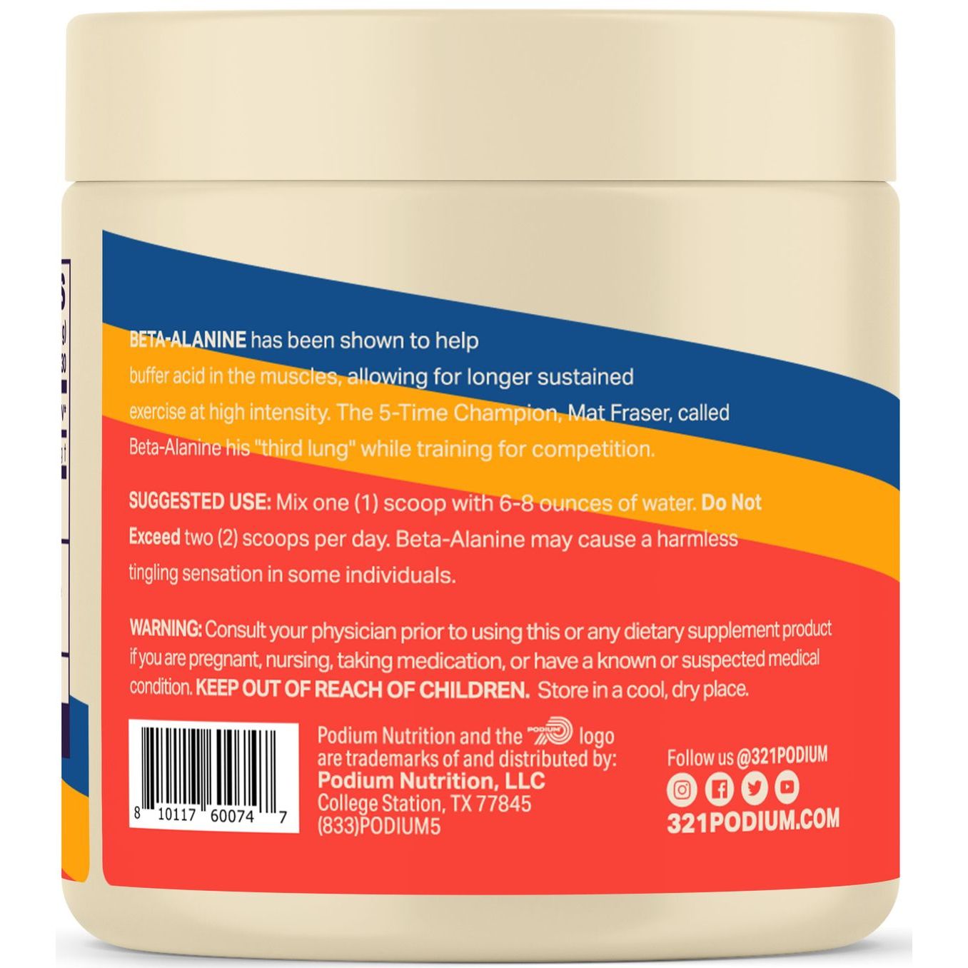 PODIUM Beta Alanine, bez příchuti