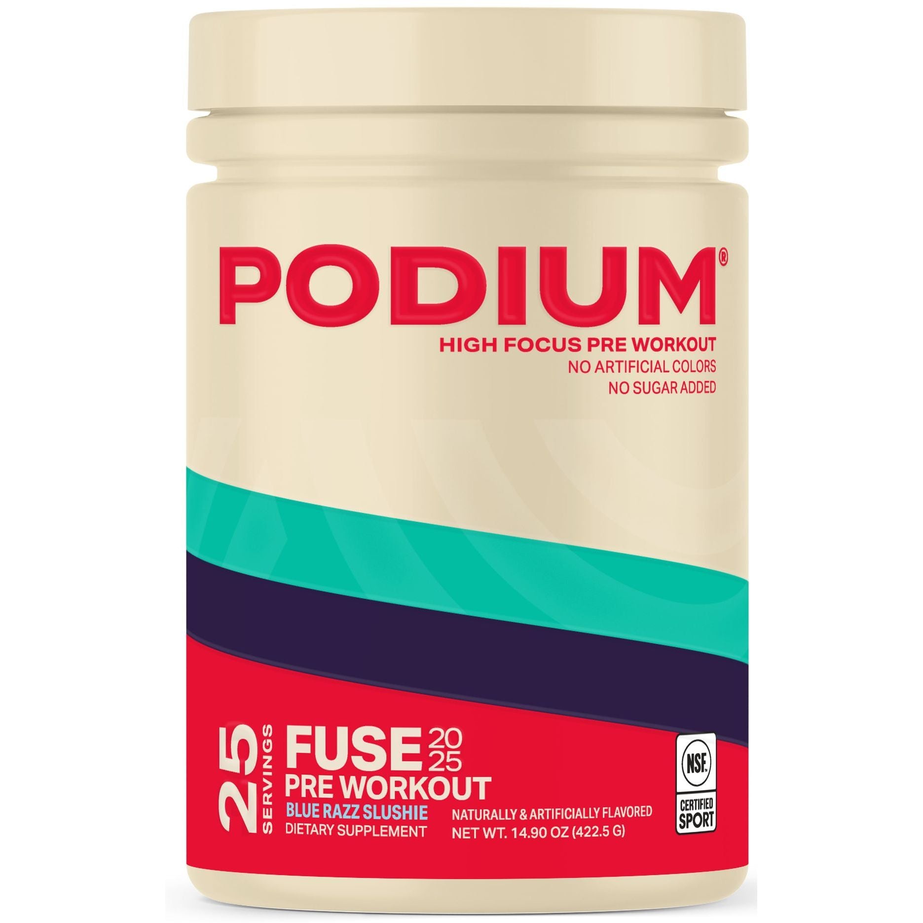 PODIUM FUSE Pre Workout, Modrá Malina