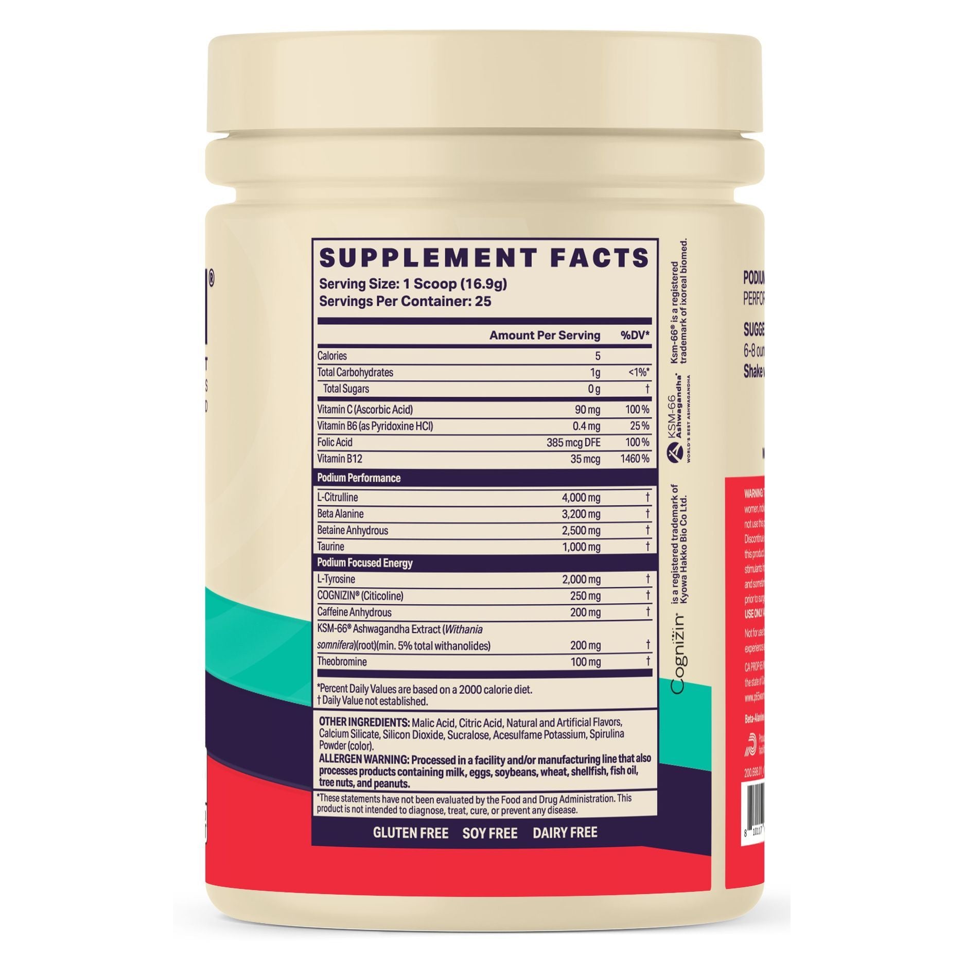PODIUM FUSE Pre Workout, Modrá Malina