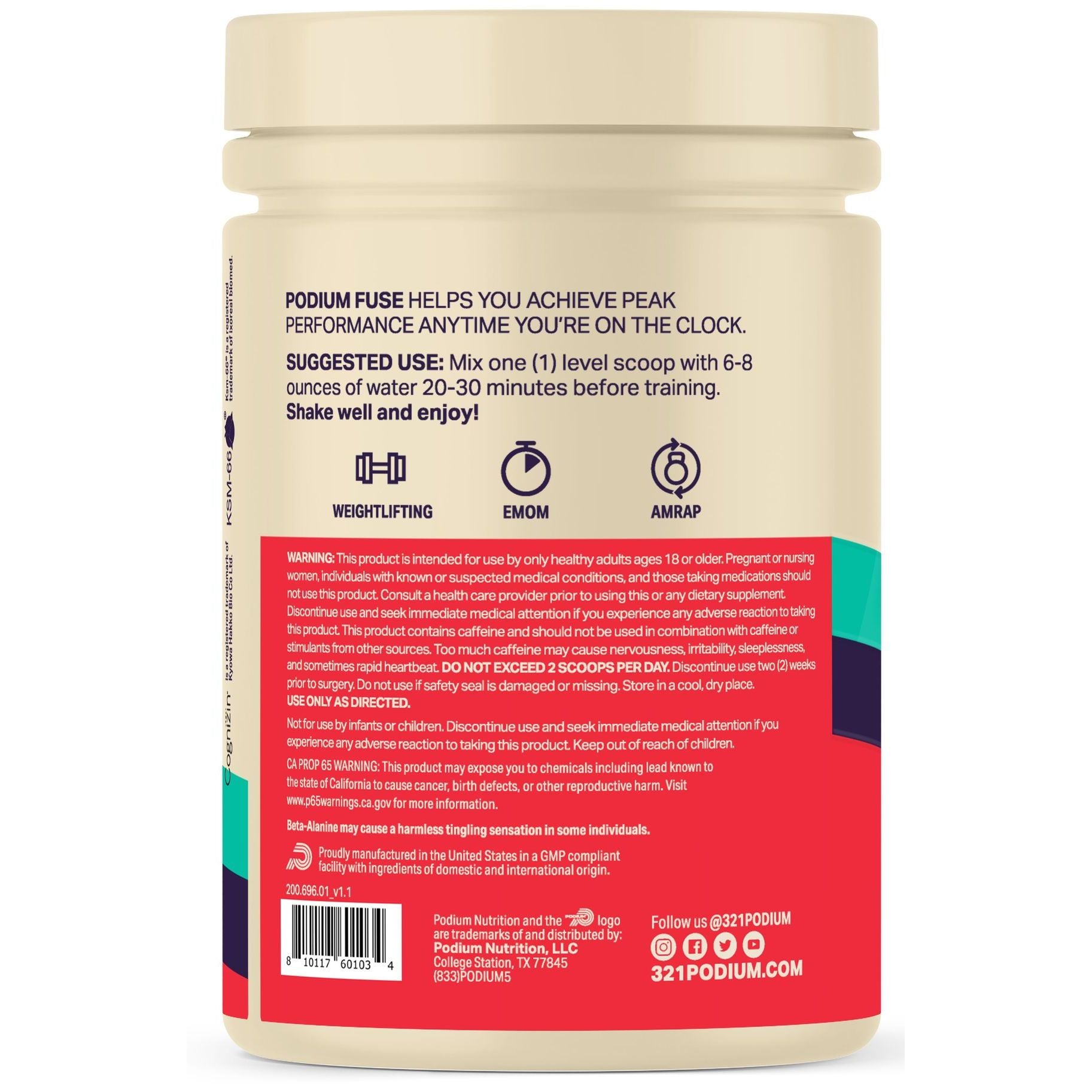 PODIUM FUSE Pre Workout, Kyselý Meloun